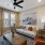 living area that includes ample seating spaces and bright lighting