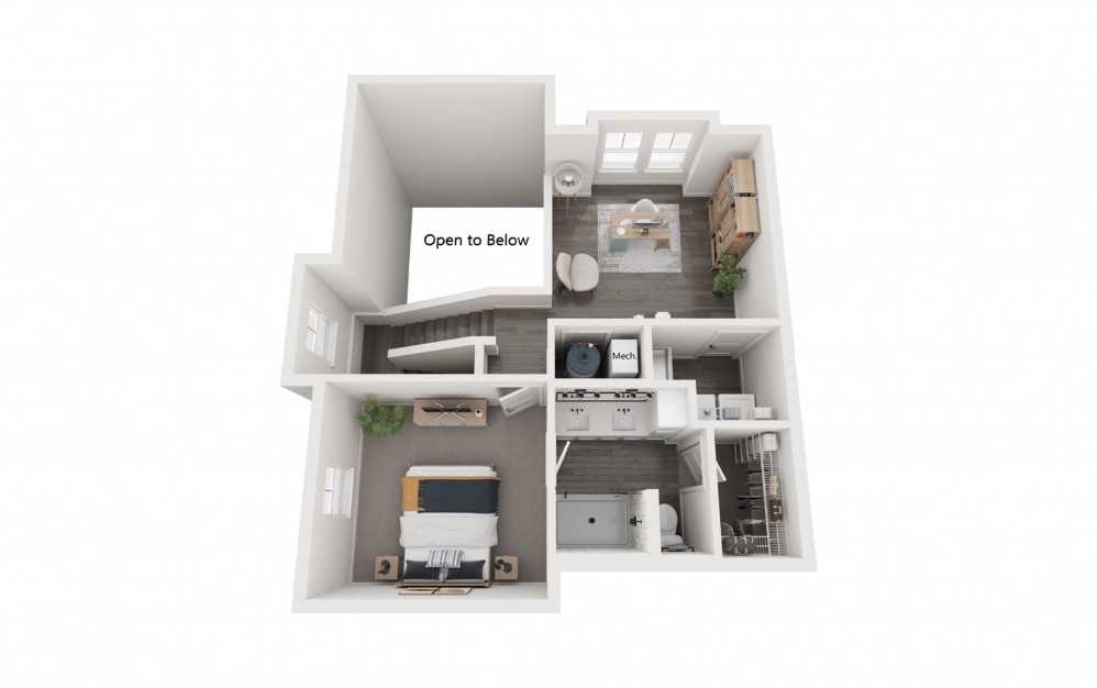 2I - Carriage Home with Garages - 2 bedroom floorplan layout with 2 bathrooms and 1326 square feet (Floor 2)